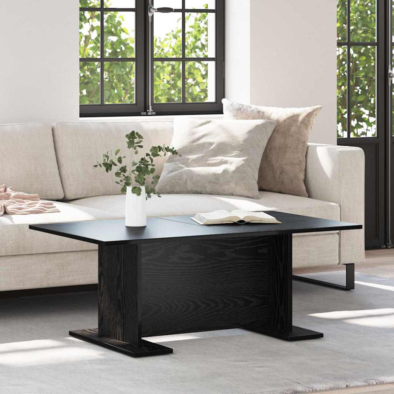  Coffee Table Engineered Wood, Black Oak