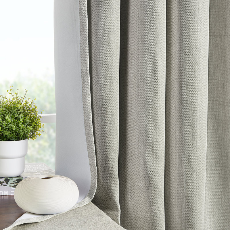 Mullet Blackout Curtain Pair, Beige