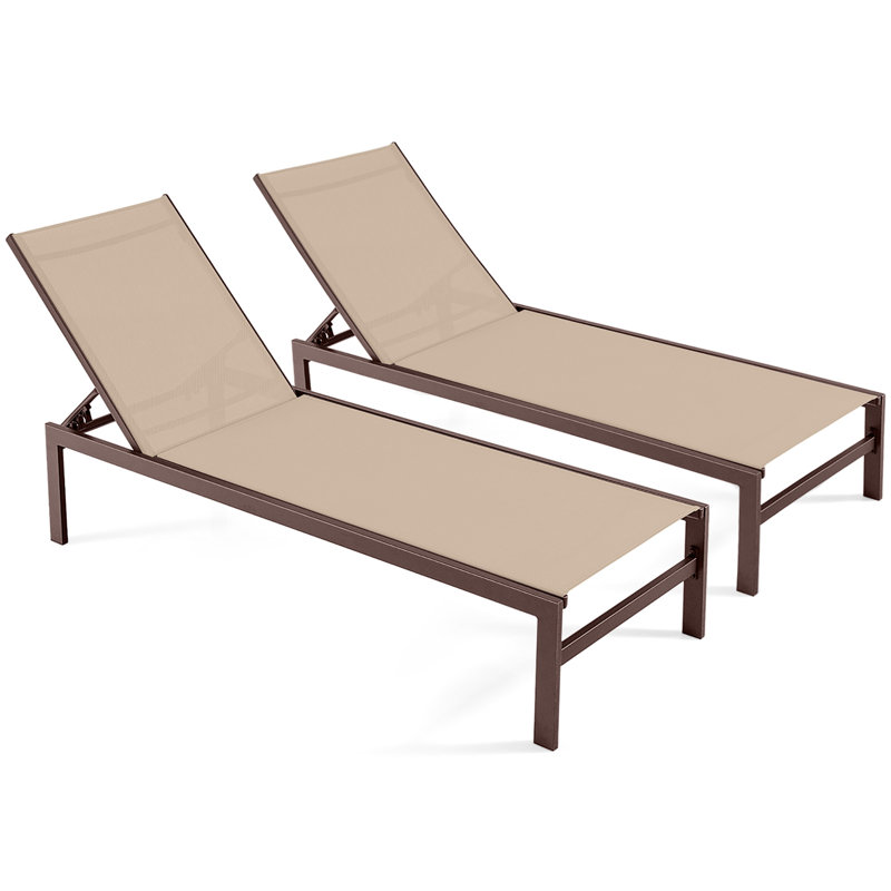 78'' Long Reclining Chaise, Brown