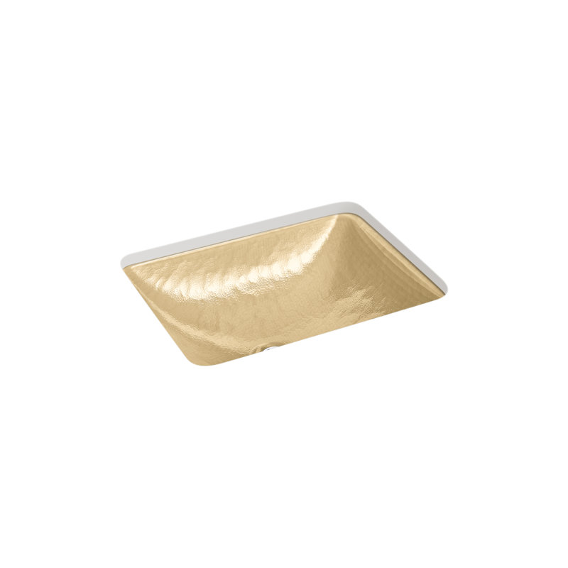 Yepsen Glass Undermount Bathroom Sink, Gold