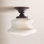 Corsairs Single Light Glass Semi Flush Mount