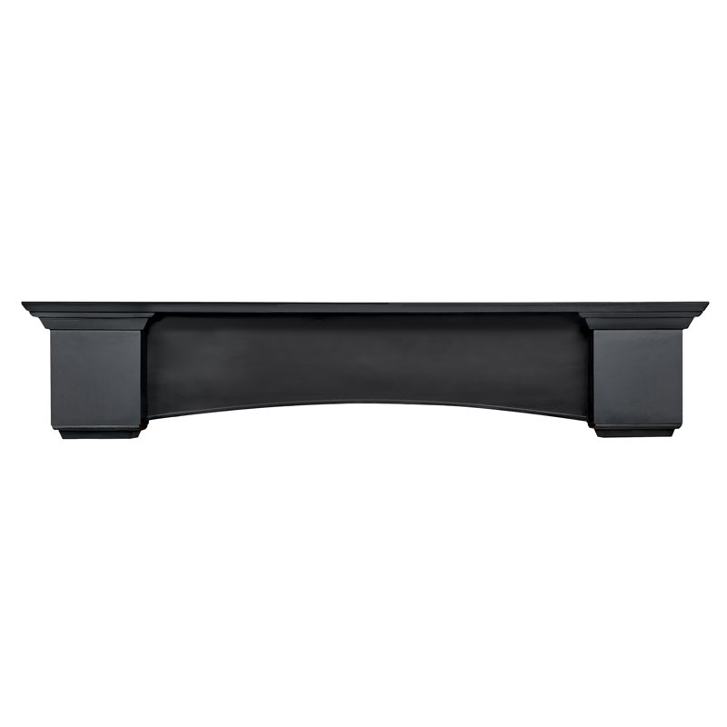 Lisbon Fireplace Mantel, 60", Satin Black