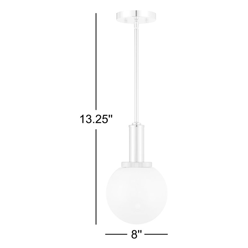 Edmiston 1-Light Pendant in Chrome, Chrome