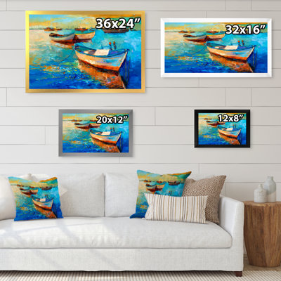 " Boats In Sea Painting "