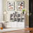 40" H 12 Cube Bookcase with 4 Doors and Adjustable Shelves-1022638380