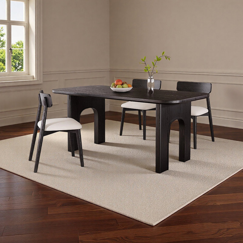 Table de salle à manger haut de gamme, 7 pièces : table, 6 chaises, 29.52" H x 55.11" W x 31.49" D