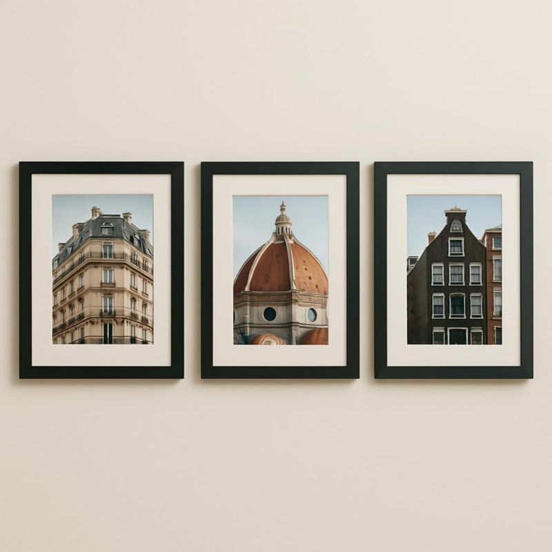 Black Gallery Wall Picture Frame - Frames Included: 3