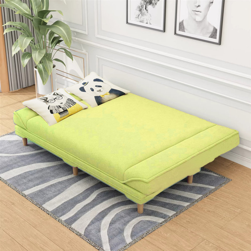 70.8" Upholstered Sofa, Lemon Yellow