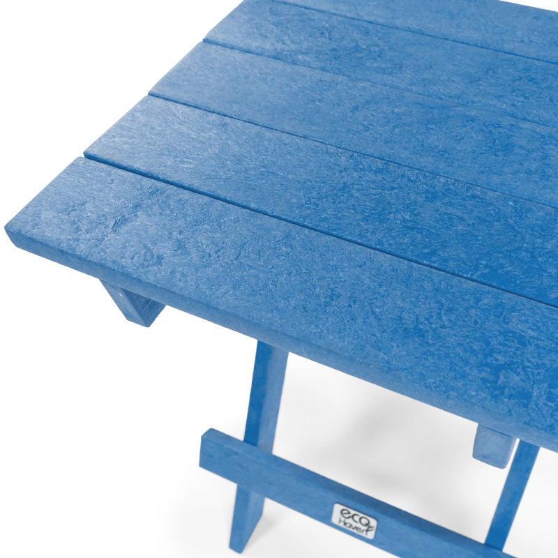 Coastal Bay Fully Assembled All-Weather Outdoor Folding 3 Piece Bistro Set, Pacific Blue