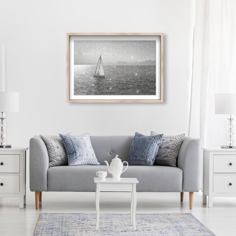 Edge Of Silence Print by Oliver Gal, 17.5"H x 25.5"W, Natural Oak Shadowbox
