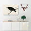 Black Crow by Kono Bairei - Wrapped Canvas Painting-55316371