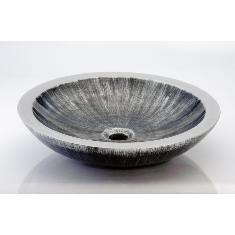 19.7'' L Bathroom Sink, Black Silver