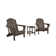 Moncrief 2 - Person Plastic Folding Adirondack Chair with Table