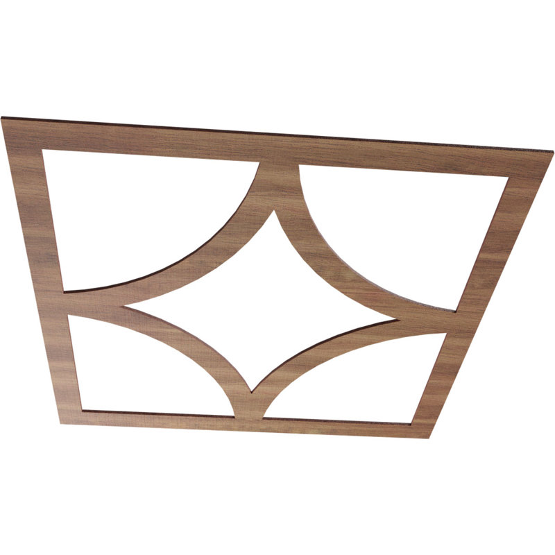 Médaillon de plafond ajouré en bois Statesman, Noyer, H 30 po x l 30 po x P 0,38 po