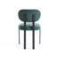 Ensemble de 2 chaises de salle à manger modernes rembourrées avec pieds en métal noir-668412182