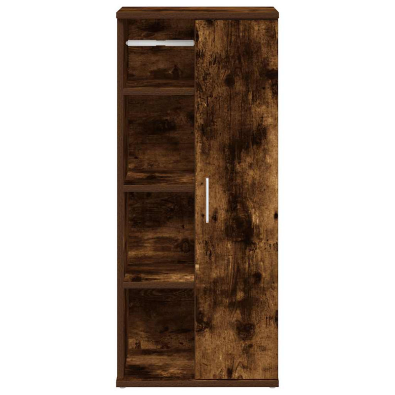 Freestanding Bathroom Cabinet, Smoked Oak