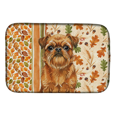 Belge Brussels Griffon Heirloom Fall Dish Drying Mat