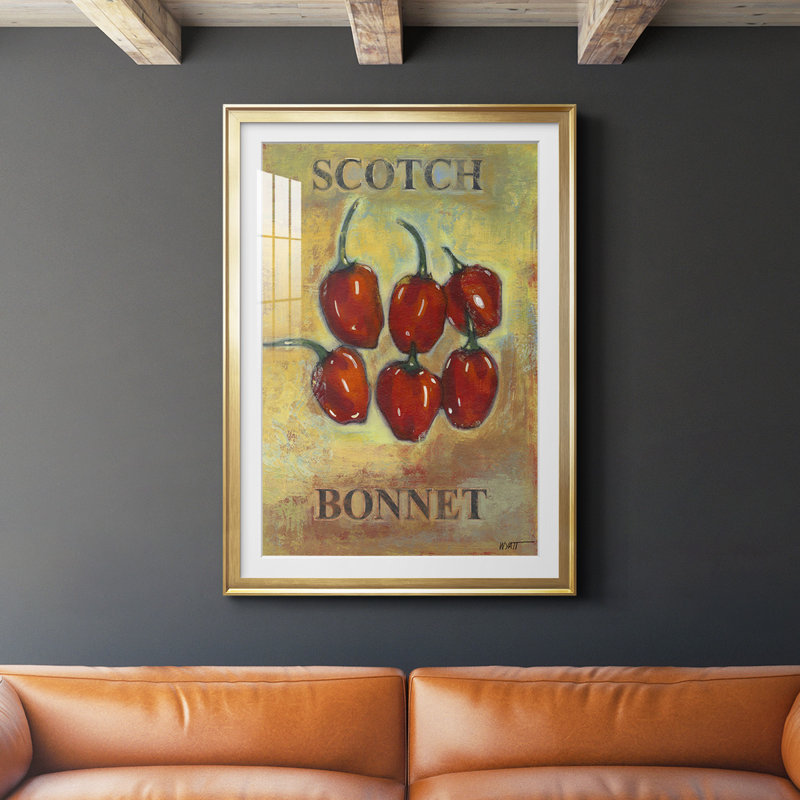Scotch Bonnet, reproduction encadrée de qualité supérieure - prête à être accrochée, Cadre doré