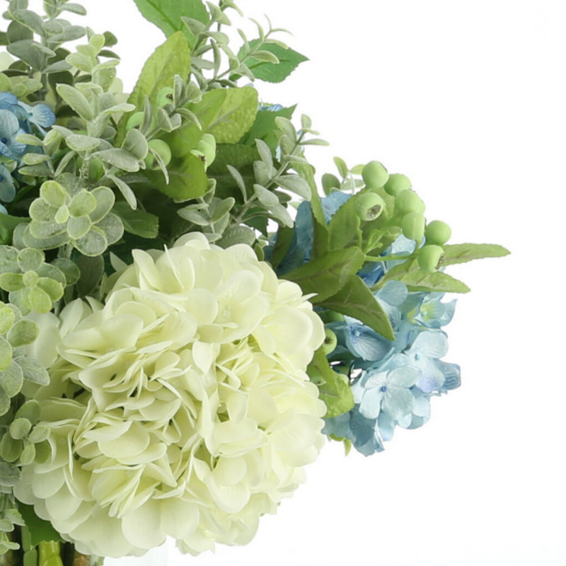 Hydrangea, Berry And Eucalyptus Floral Arrangement