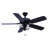 Merih 48 in. Matte Black Indoor Rod Mount Farmhouse Ceiling Fan with Reversible Dark Bronze-Driftwood Blades, LED Light Kit and Pull Chain Included, 3 Speeds, Metal Cage Drum Shade