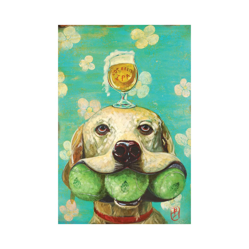 Got Balls 1 Piece Painting on Canvas, 66.04cm H x 45.72cm W x 1.91cm D, Wrapped Canvas