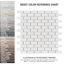 Carreau de mosaïque linéaire en verre pour mur et plancher 0,79 po x 1,83 po Expressions