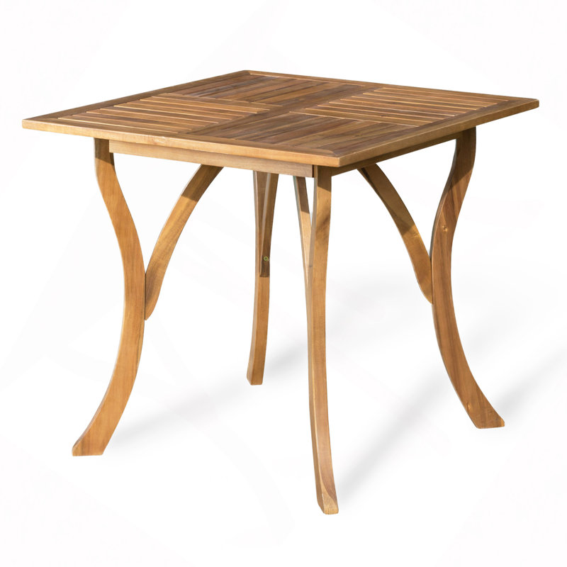 Patio/Outdoor Acacia Wood Square Dining Table, Teak