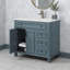 Meuble-lavabo autoportant de luxe - lavabo en céramique, tiroir rabattable et quincaillerie dorée?-1765490164