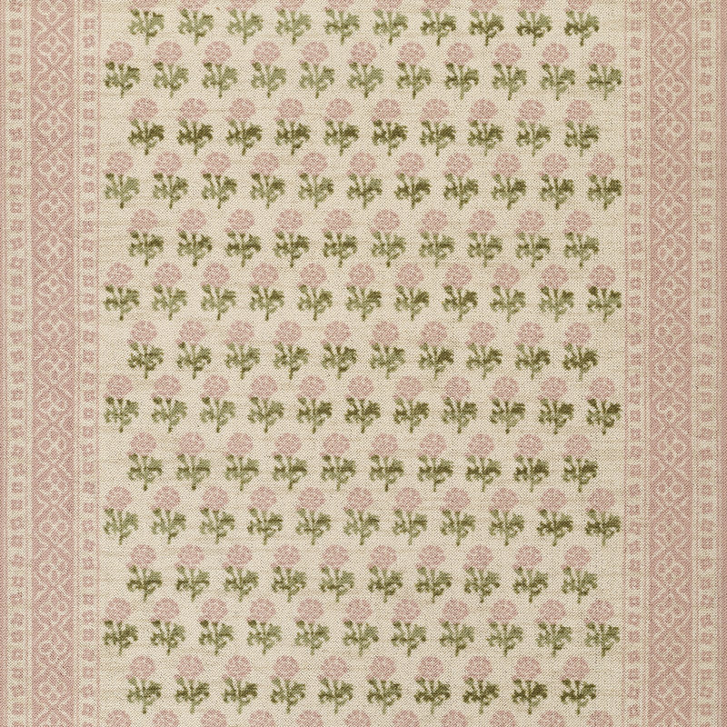 Tapis rose traditionnel en laine et nylon Anders, Rectangle 5 pi 3 po x 7 pi 6 po