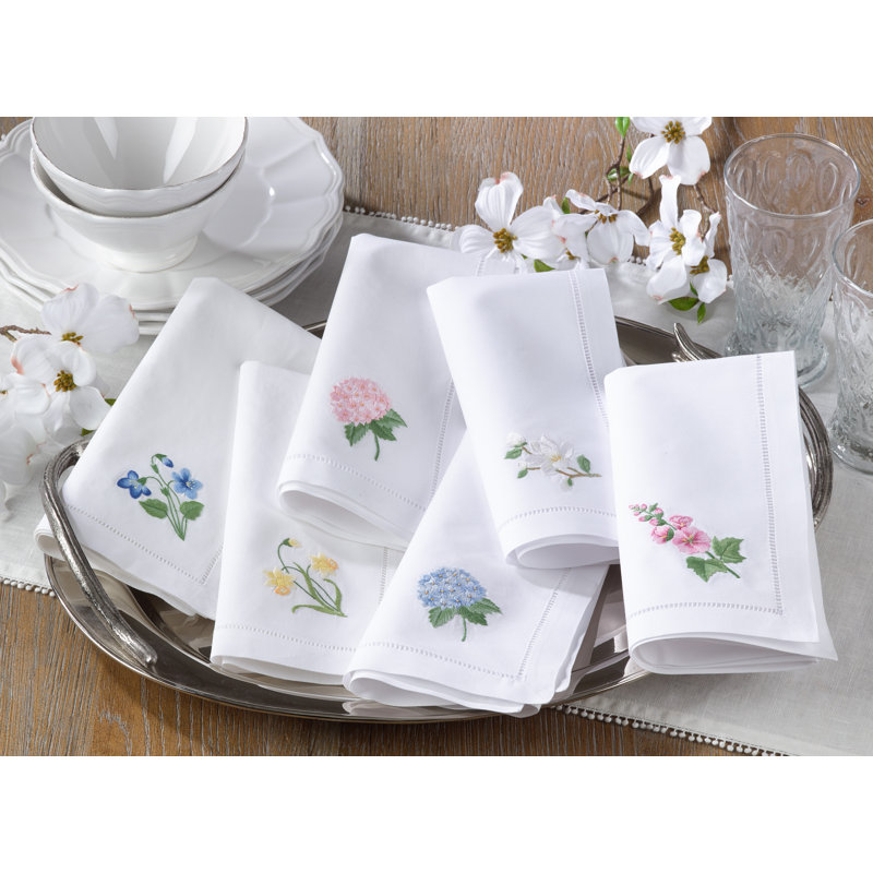 Killingly Cotton Embroidered Square Napkin