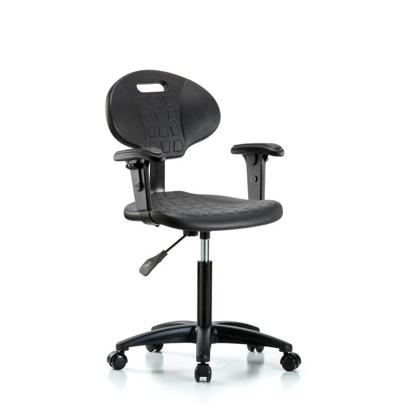 Chaise de travail Silvia, Roulettes, Noir