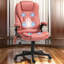 Fauteuil de bureau de massage Executive - Vibration 6 points et chaleur lombaire - Inclinaison 125 ° - Hauteur réglable - Revêtement en microfibre-115753334