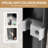 Double Sliding Shower Door 60" Wide By 72" High, 1/4"  6Mm  Clear Tempered Glass, Matte Black Aluminum Frame, Dual Stainless Steel Handles, Adjustable Width Between 56" - 60", Water Proof Feature For