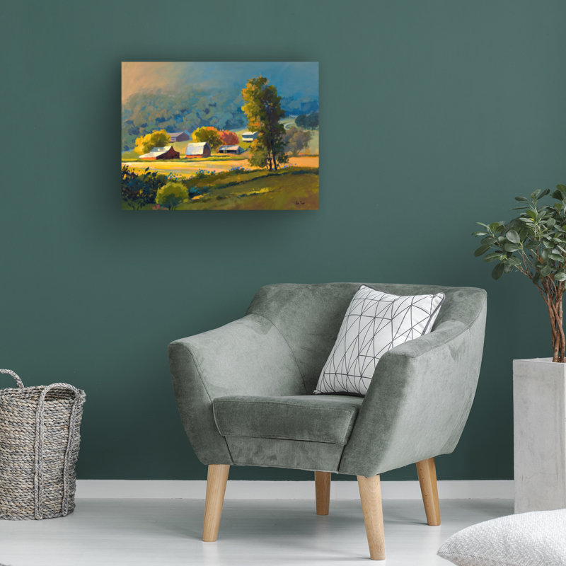Art sur toile, bolognaise, lever du soleil, H 14 po x l 19 po