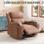 Fauteuil inclinable électrique en cuir de 37 po de largeur avec porte-gobelet caché (ensemble de 2)