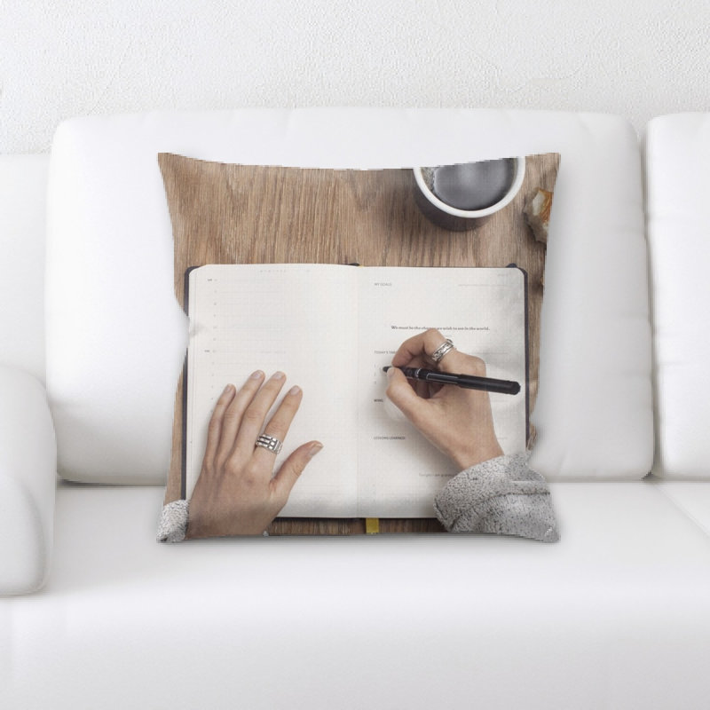 Coussin décoratif café