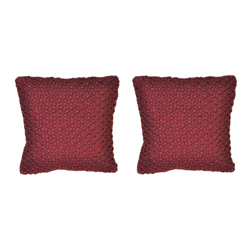 Housse de coussin diamant tressé carré, Cabernet