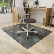 45 x 53 Glass Chair Mat 1/4 Thick Clear Tempered Glass with Smooth Polished Edges | Protect Your Home or Office Floor and Carpet