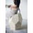 18x18x21" Hexagonal Capes Capiz Stool, Cream/Yellow