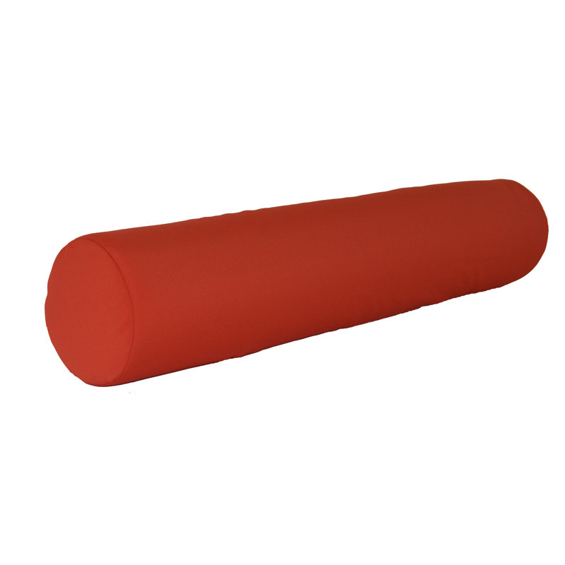 Sundown Acrylic Bolster Pillow, 7" H x 36" W, Red