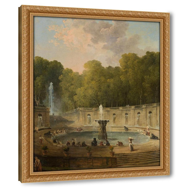 Blanchisserie dans un parc (1775), H 30 po x l 26 po