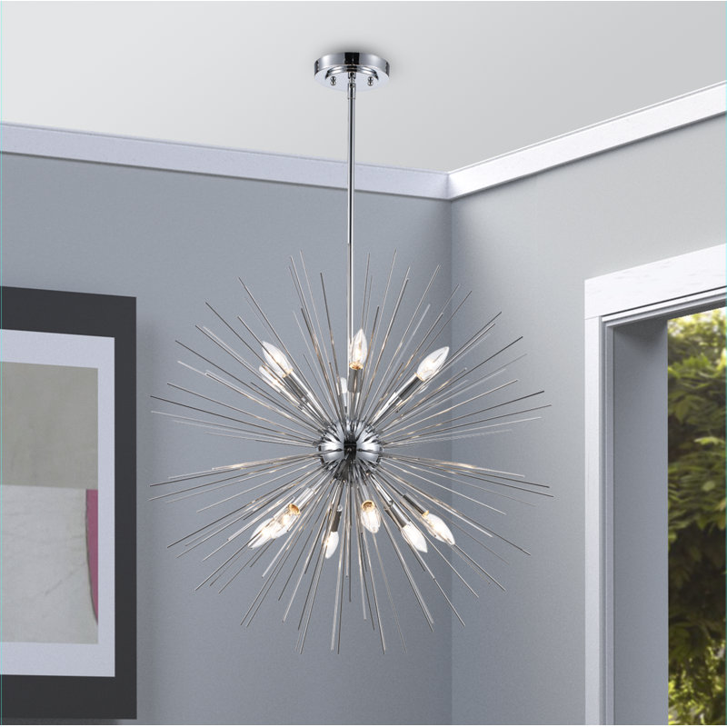 Vannatter 7 - Light Sputnik Pendant, Polished Chrome