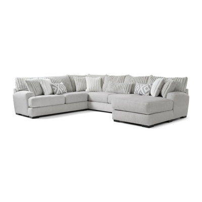 139.4" W Transitional Sectional, Gray