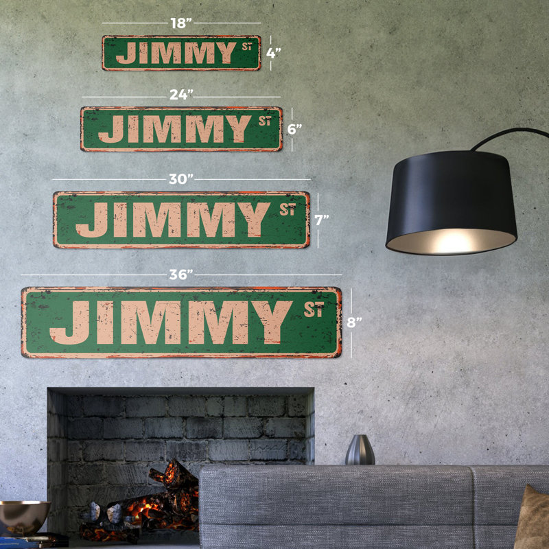 Plaque de rue en aluminium Jimmy