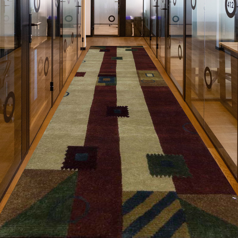 Chemin de table multicolore noué à la main de haute qualité