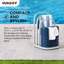 Étagère de rangement pour bouées de piscine Sunjoy 40 cm, cadre en aluminium antirouille, résine tressée facile à nettoyer, organisateur de bord de piscine pour coussins, bouées, frites de piscine, jouets de piscine, bleu marine-94810486