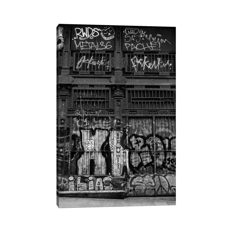 Barcelona Graffiti by Bethany Young - Print on Canvas, Wrapped Canvas, 152.4cm H x 101.6cm W x 3.81cm D