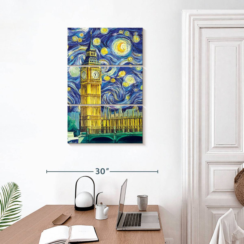 Big Ben Starry Night, H 32 po x l 20 po