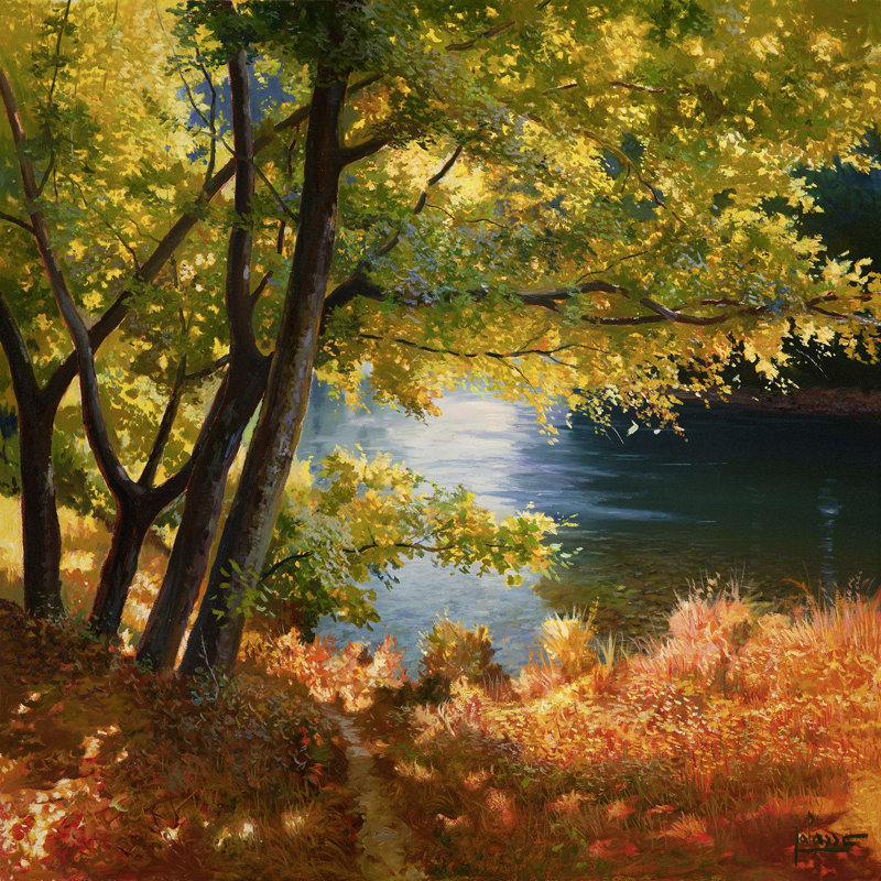 On The River by Adriano Galasso - Wrapped Canvas Print, 70 cm H x 70 cm W