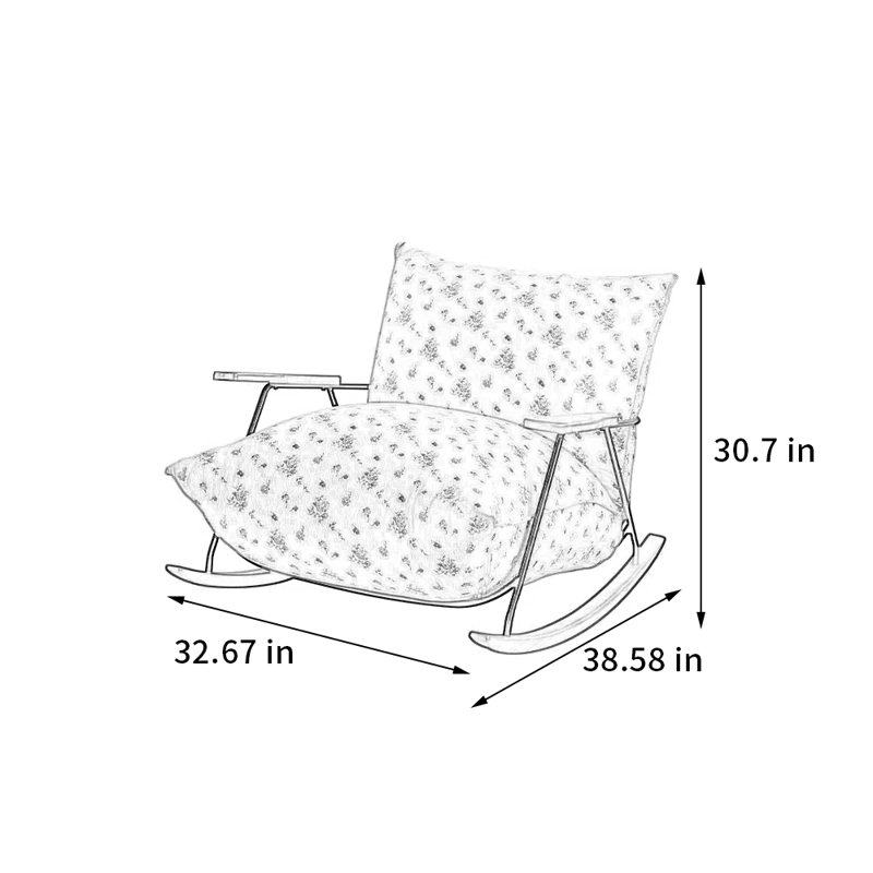 Chaise berçante Modern Home, Brun